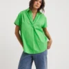 French Connection Rhodes Poplin Popover Shirt| Green