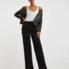 24/7 Black Wide Leg Jeans| Black