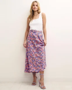 Nobody's Child Aurelia Belted Skirt| Multi