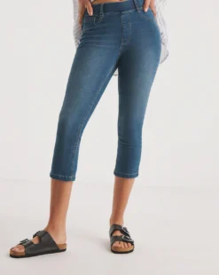 Amber Mid Blue Pull On Crop Jeggings| Mid Blue 6 Amber Mid Blue Pull On Crop Jeggings| Mid Blue -Cheap Wovinity Store y01yy457708w