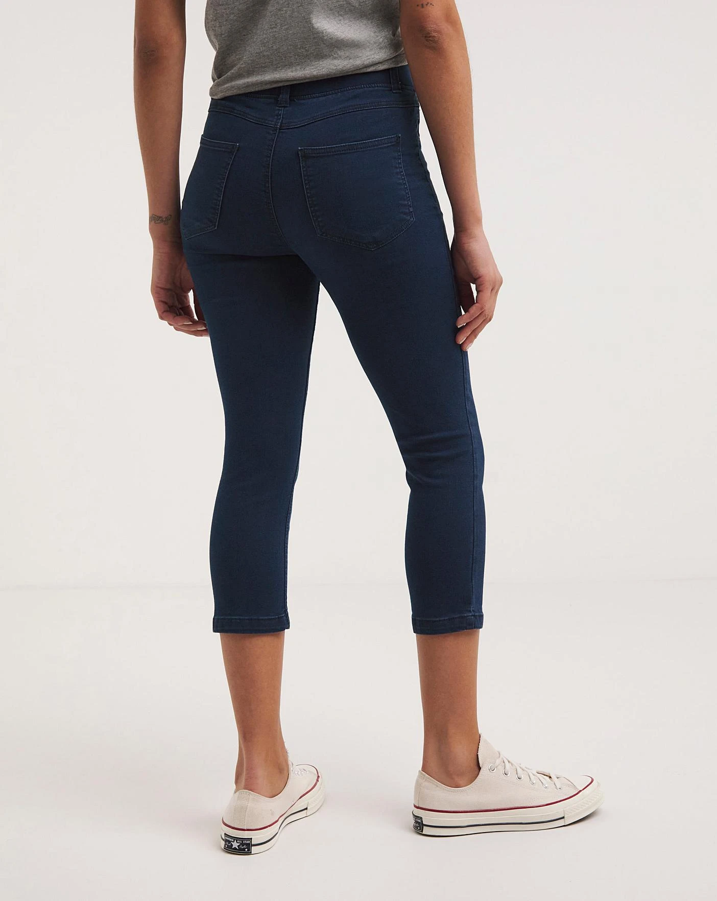 Amber Indigo Pull On Crop Jeggings| Indigo 3 Amber Indigo Pull On Crop Jeggings| Indigo - Image 3