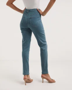 Lexi Mid Blue High Waist Super Soft Slim Leg Jeans| Mid Blue -Cheap Wovinity Store y01yy924738w