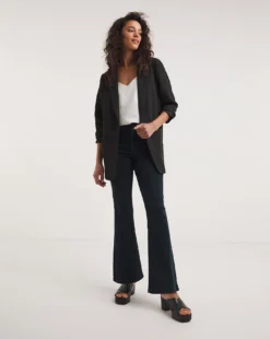 Kim Dark Indigo High Waist Super Soft Bootcut Jeans| Dark Indigo