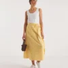 Joe Browns Gingham Midi Skirt| Yellow Multi-coloured