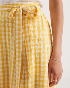 Joe Browns Gingham Midi Skirt| Yellow Multi-coloured -Cheap Wovinity Store y01zy073750w