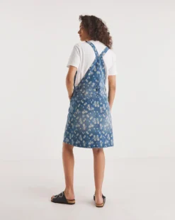 Joe Browns Daisy Print Pinafore Denim Dress| Blue -Cheap Wovinity Store y01zy130751w
