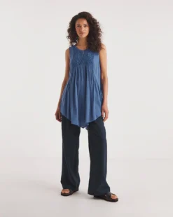 Joe Browns Curious Crochet Tunic| Blue