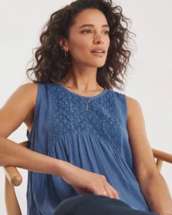 Joe Browns Curious Crochet Tunic| Blue -Cheap Wovinity Store y01zy232751w