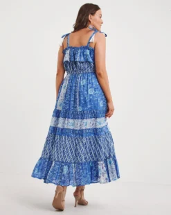 Joe Browns Indian Summer Maxi Boho Dress| Blue Multi-coloured -Cheap Wovinity Store y01zy331739w