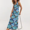 Joe Browns Stretch Jersey Sleeveless Maxi Dress| Blue Multi-coloured