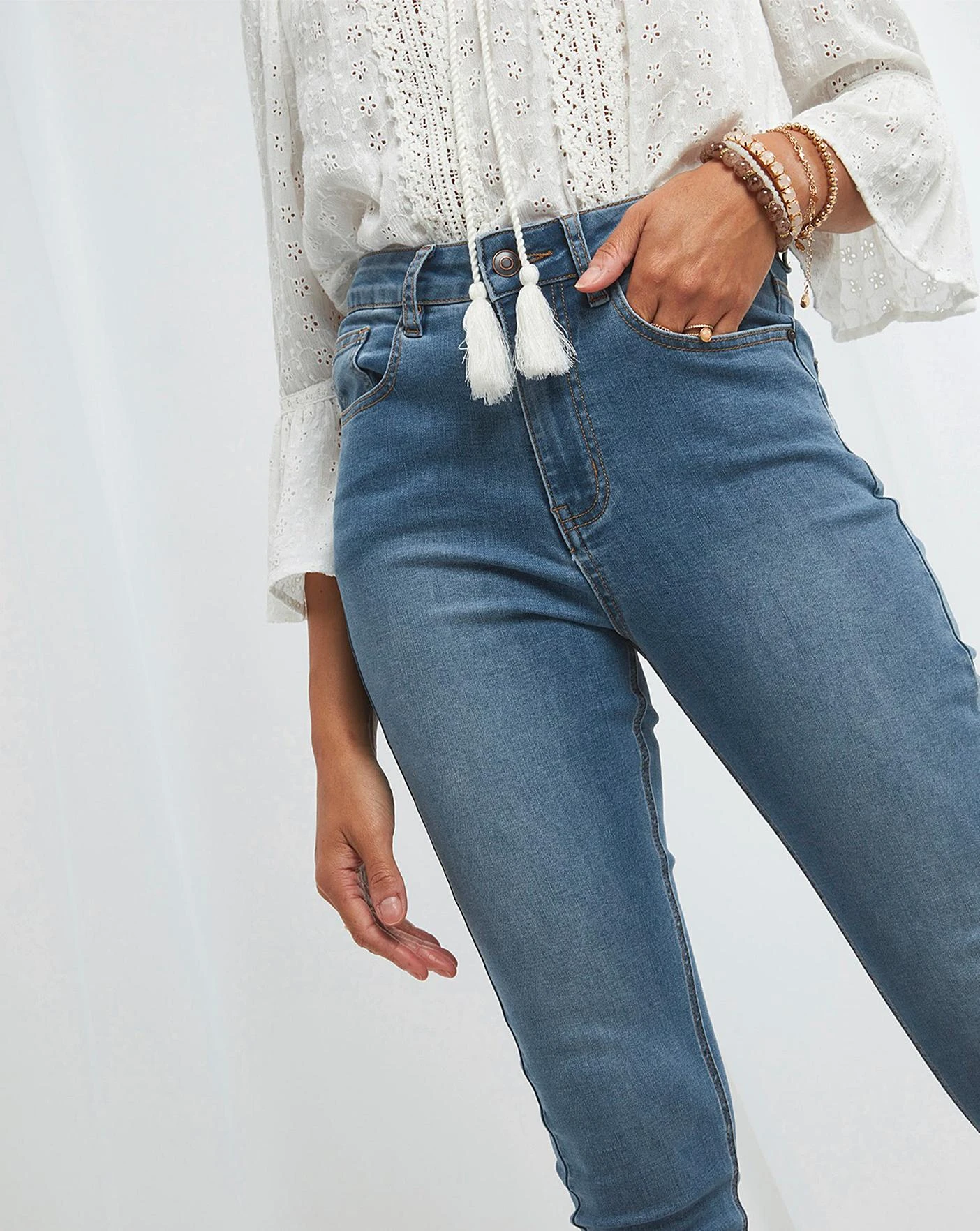 Joe Browns Must Have Skinny Fit Jeans Pale Blue| Blue 2 Joe Browns Must Have Skinny Fit Jeans Pale Blue| Blue - Image 2