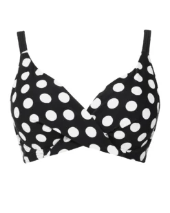 Figleaves Tailor Underwired Non Pad Wrap Plunge Bikini Top| Spotted -Cheap Wovinity Store y02ia033779s