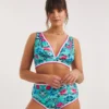 Figleaves Frida Soft Plunge Bikini Top| Floral Print