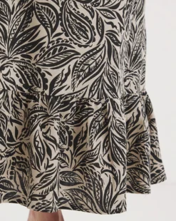 Julipa Linen Skirt| Black Print -Cheap Wovinity Store y07eg546745w