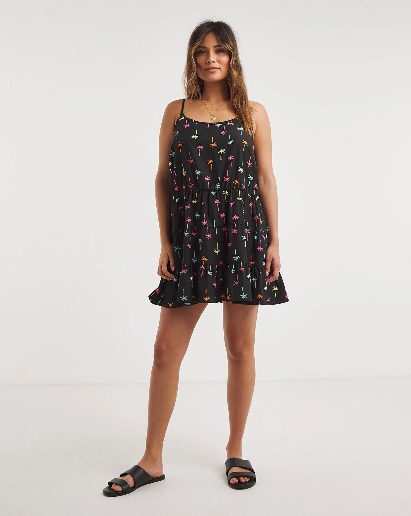 Simply Be Value 2 Pack Beach Dresses| Palm Print/Orange 2 Simply Be Value 2 Pack Beach Dresses| Palm Print/Orange - Image 2