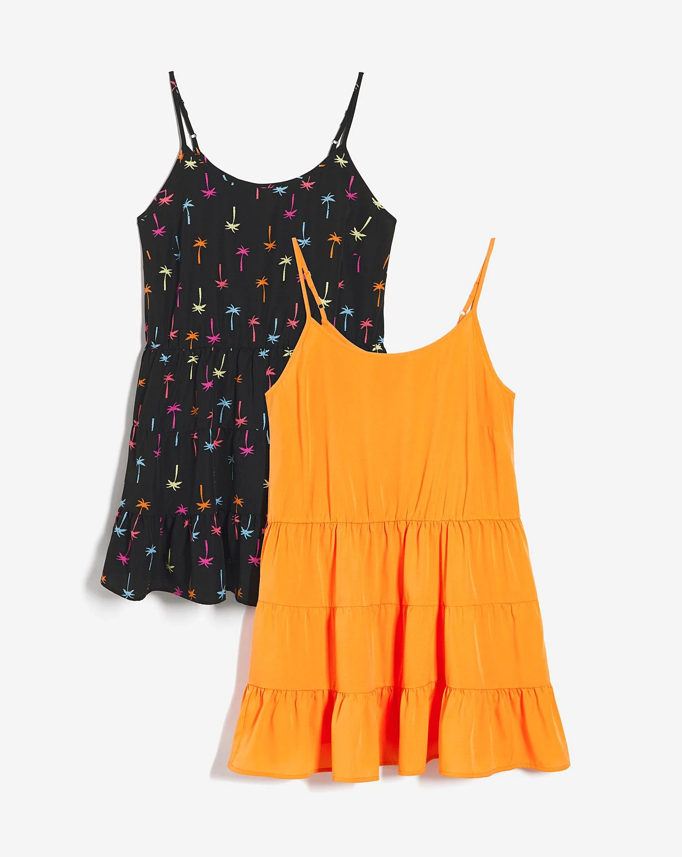 Simply Be Value 2 Pack Beach Dresses| Palm Print/Orange 5 Simply Be Value 2 Pack Beach Dresses| Palm Print/Orange - Image 5