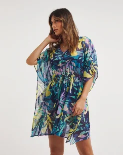 Hanky Hem Kaftan| Leaf Print