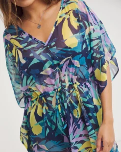 Hanky Hem Kaftan| Leaf Print -Cheap Wovinity Store z01qt117727w