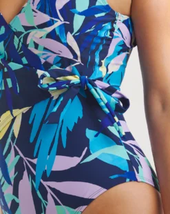 Wrap Over Swimsuit| Leaf Print -Cheap Wovinity Store z01qt141762w