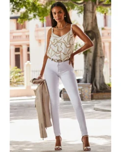 Sosandar Perfect Skinny Jeans| White