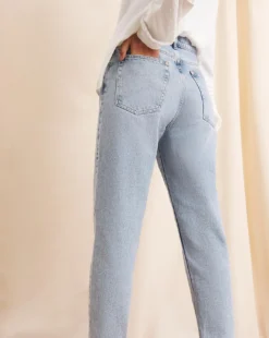 Anise Heather Bleach Wash Girlfriend Jean| Bleach Wash -Cheap Wovinity Store z01vk044503w